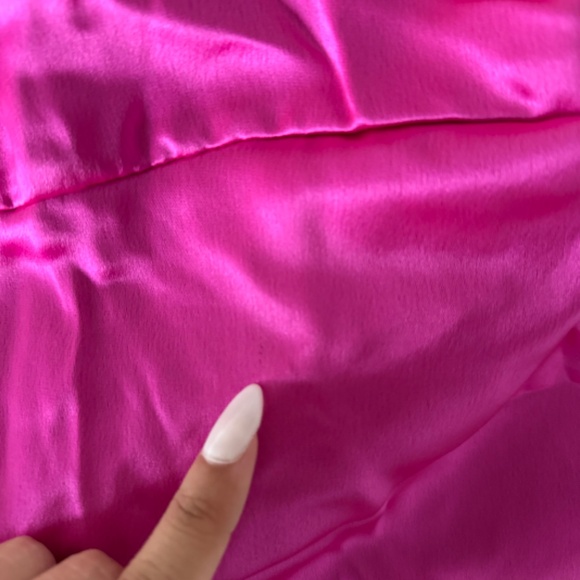 HOUSE OF CB ANABELLA CORSET LACE UP MAXI DRESS IN FUCHSIA SIZE XS REGULAR CUP - Picture 4 of 5